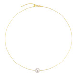 Single Line Omega White South Sea Necklace