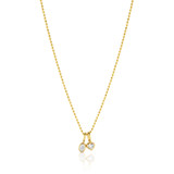 14KYG Diamond Bezel Charm Pendant-1