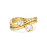 14KYG Round Shaped Diamond Stackable Ring