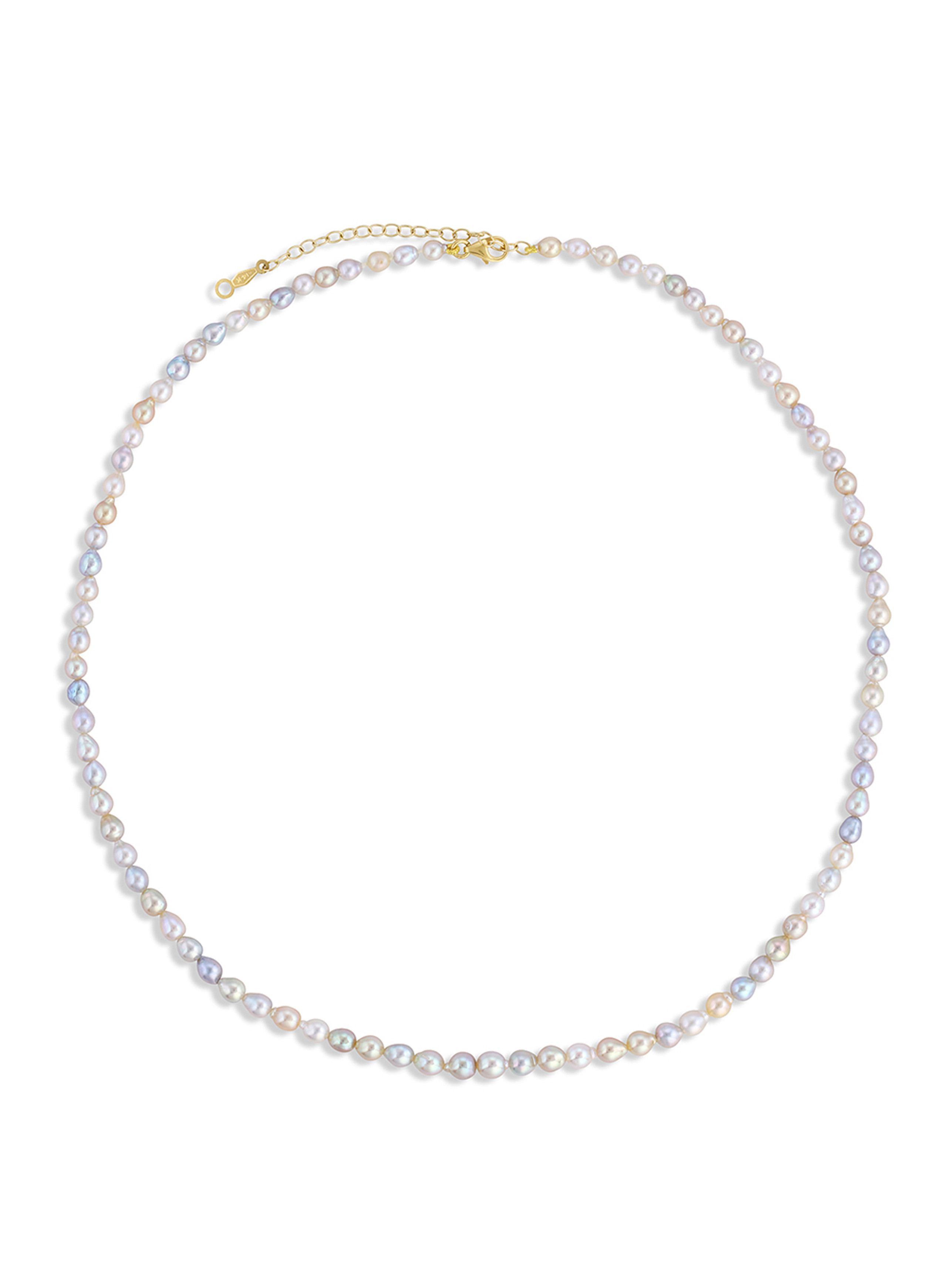 14K Multicolor Akoya Cultured Pearl Necklace - Baggins Pearls