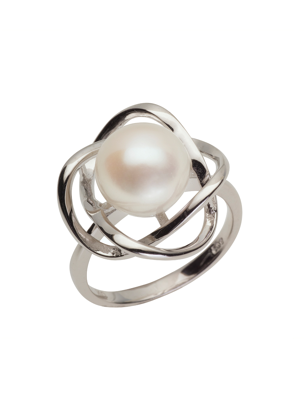 Simple Pearl Silver Ring – Dandelion Jewelry