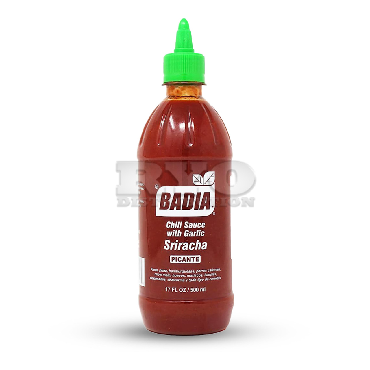 Badia Sriracha Hot Chili Sauce With Garlic 17oz 1ct Ryo Distribution