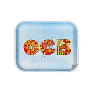 Large OCB Rolling Tray, Ring of Fire Design - 14 x 11