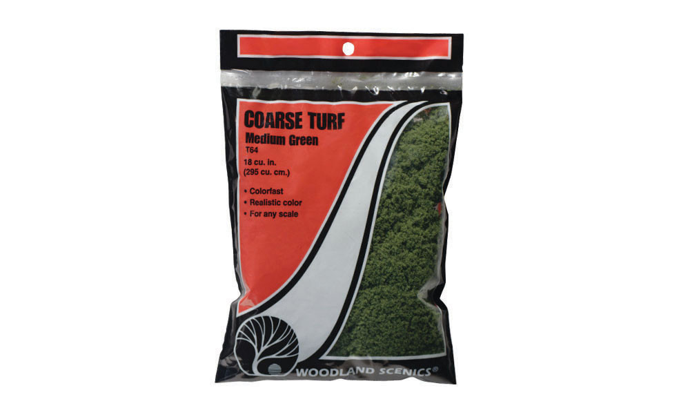 Herbe Synthétique Woodland Scenics Medium Green - Turf Grossier 18 à 25,2 Pouces Cubes Pour Modélisme