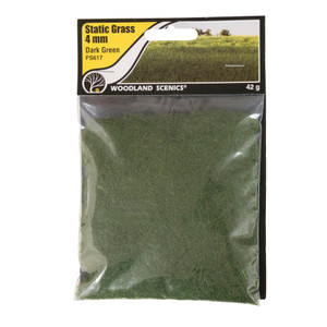 Woodland Scenics FS617 Static Grass, Dark Green (4mm) Woodland Scenics FS617 Static Grass, Dark Green (4mm)