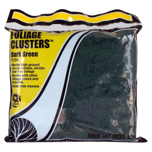 Woodland Scenics FC59 Foliage Clusters, Dark Green Woodland Scenics FC59 Foliage Clusters, Dark Green