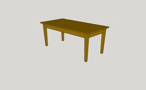 Merrimack Valley Models HO Scale 6 Foot Rectangular Dining Table Merrimack Valley Models HO Scale 6 Foot Rectangular Dining Table