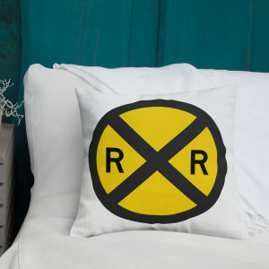 Railroad Crossing Premium Pillow