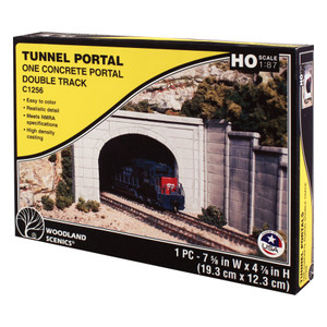 Woodland Scenics HO C1256 Concrete Tunnel Portal, Double Woodland Scenics HO C1256 Concrete Tunnel Portal, Double
