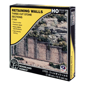 Woodland Scenics HO C1259 Cut Stone Retaining Walls Woodland Scenics HO C1259 Cut Stone Retaining Walls