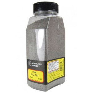 Woodland Scenics B1375 Fine Ballast, Gray, Shaker Woodland Scenics B1375 Fine Ballast, Gray, Shaker