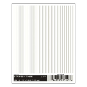 Woodland Scenics DT514 Dry Transfer Decals, Stripes, White Woodland Scenics DT514 Dry Transfer Decals, Stripes, White