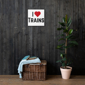 I Love Trains Canvas