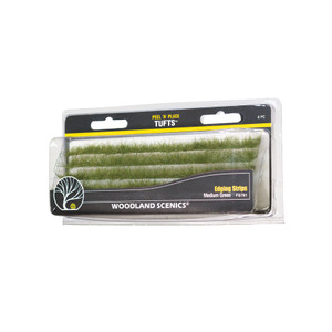 Woodland Scenics FS781 Peel 'n' Place Tufts, Medium Green Edging Strips (4) Woodland Scenics FS781 Peel 'n' Place Tufts, Medium Green Edging Strips (4)