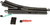 Bachmann HO 44462 EZ Track, Steel w/ Black Roadbed, Righthand Remote Turnout