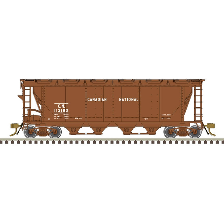 Atlas Master HO 20006358 Slab Side Covered Hopper, Canadian National (Delivery - 12 hatch) #113220