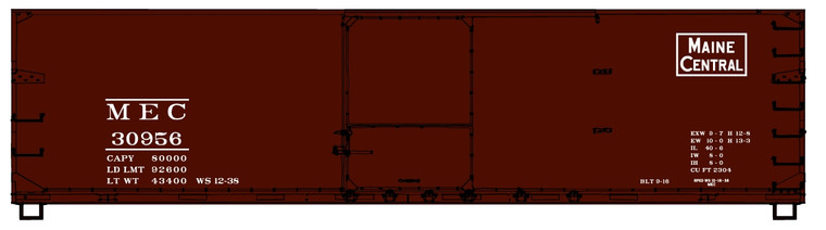 Accurail 4649 HO 40' Double Sheath Wood Boxcar Kit, Maine Central #30956