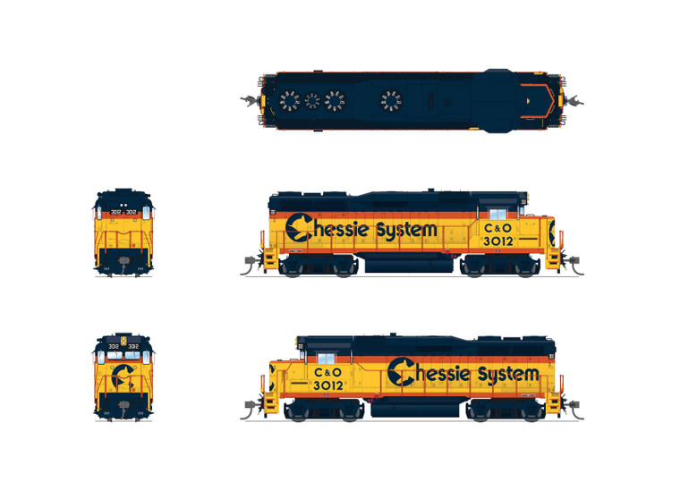 Broadway Limited Imports HO 7566 EMD GP30, Chessie System (C&O) #3007