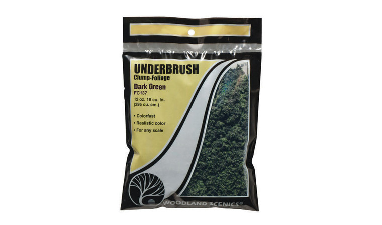 Woodland Scenics FC137 Underbrush, Dark Green