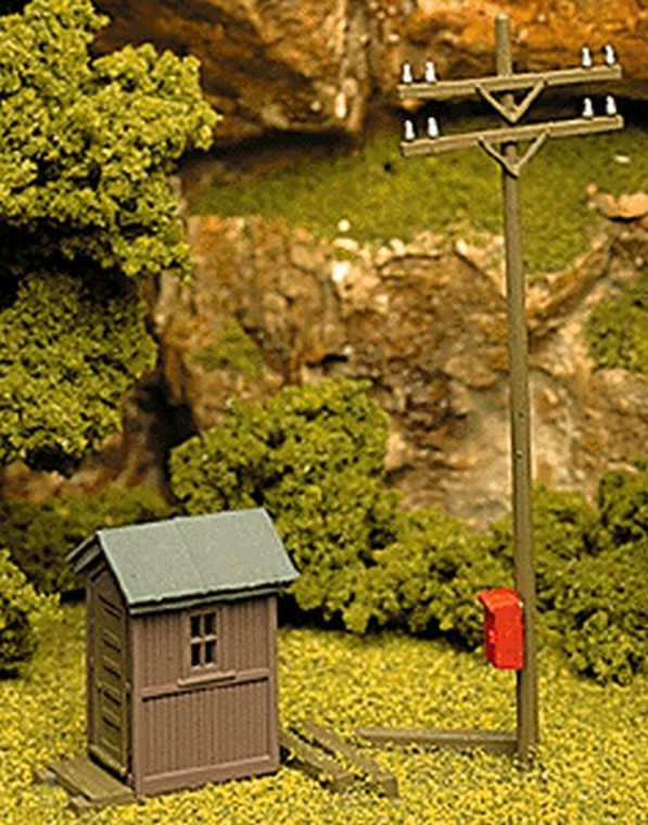 Atlas HO 705 Telephone Shanty Pole Kit