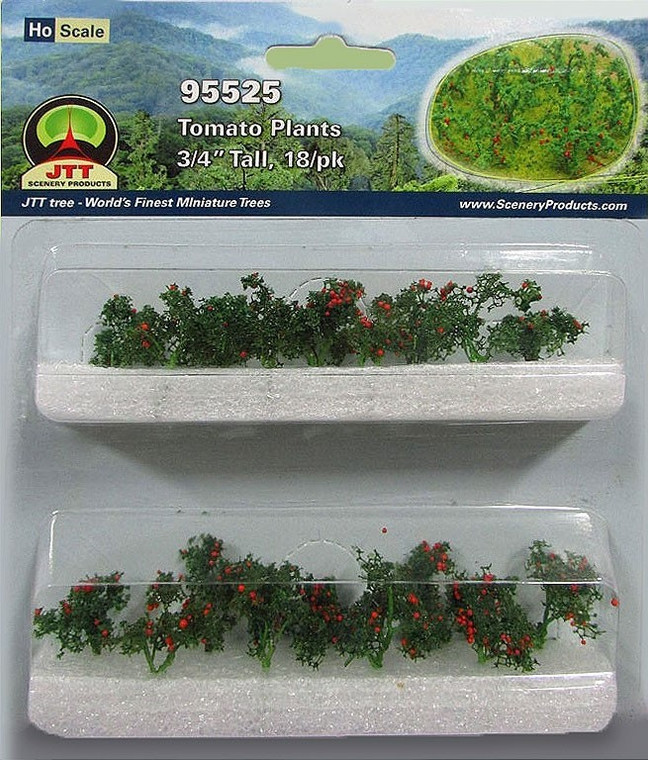 JTT 95525 HO Tomatoes, 3/4" Height (18)