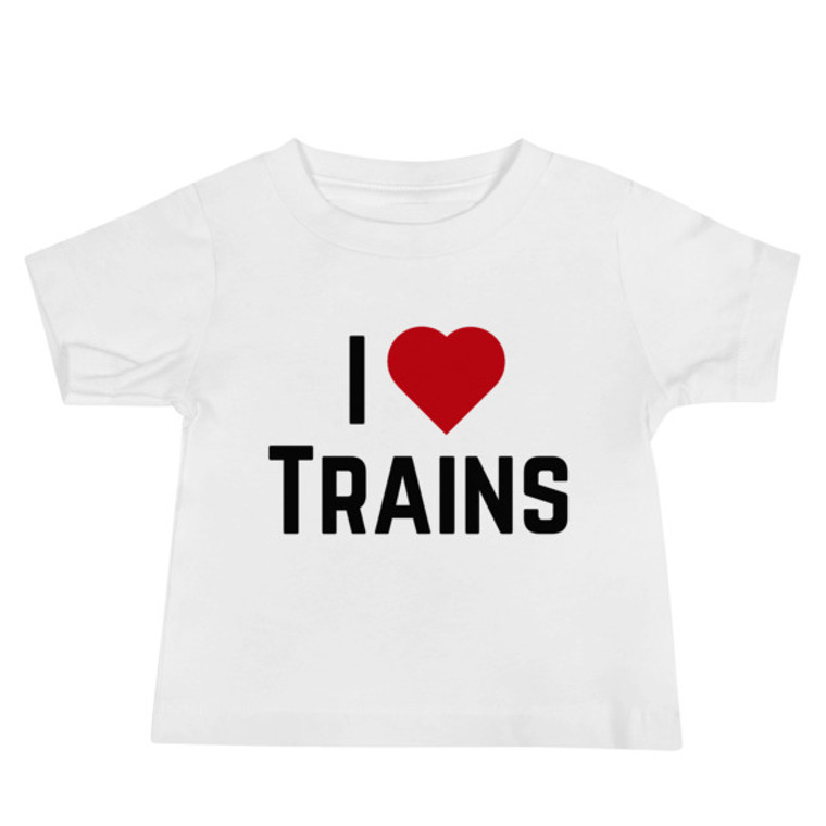 Baby "I <3 Trains" Jersey Short Sleeve Tee