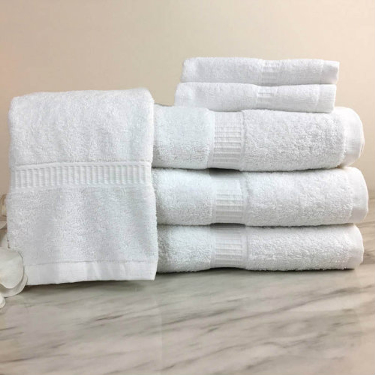 Cotton Terry Towels 16x30 Heavyweight White