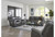 Galaxy Double Reclining Zero Gravity Power Sofa in Leather Grey