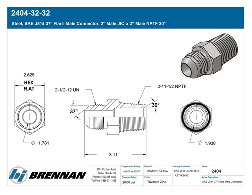2404-32-32 | Connector | Brennan