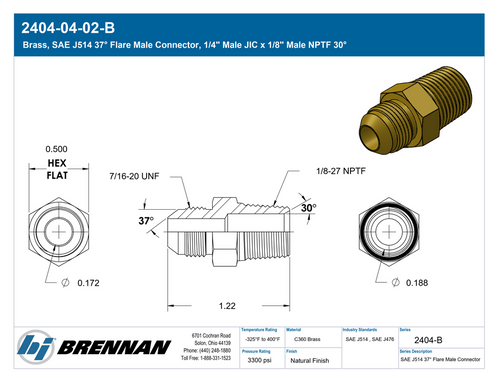 2404-04-02-B | Connector | Brennan