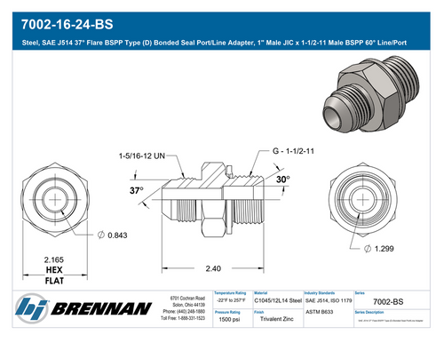 7002-16-24-BS | Adapter | Brennan