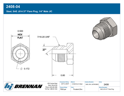 2408-04 | Plug | Brennan