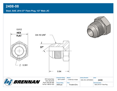 2408-08 | Plug | Brennan