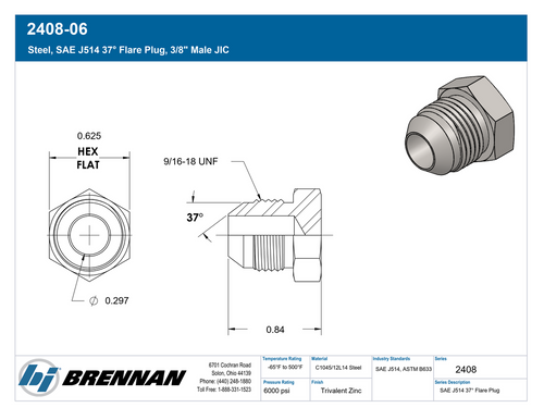 2408-06 | Plug | Brennan