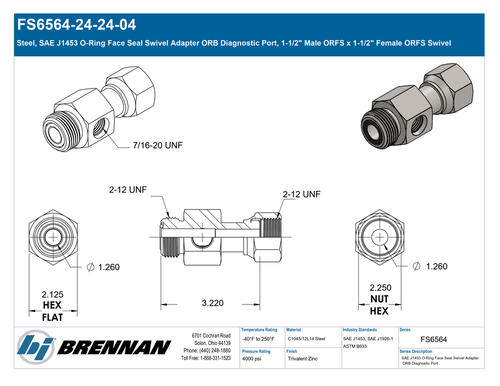 FS6564-24-24-04 | Diagnostic Tee | Brennan