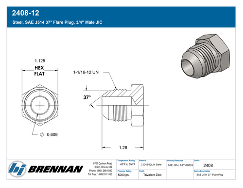 2408-12 | Plug | Brennan
