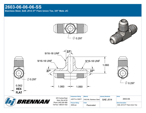 2603-06-06-06-SS | Union Tee | Brennan