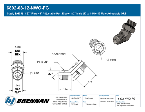 6802-08-12-NWO-FG | Adjustable Elbow | Brennan