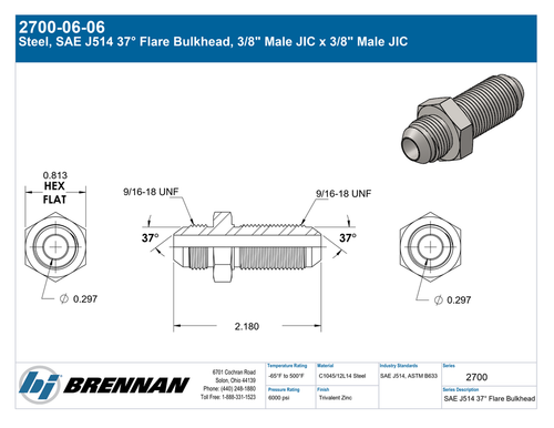2700-06-06 | Bulkhead | Brennan