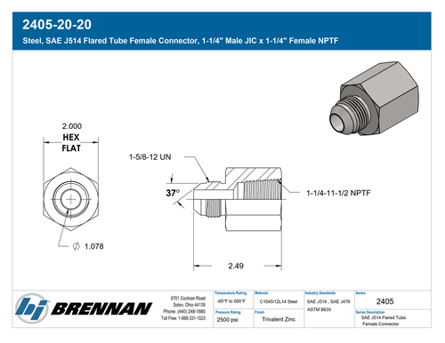 2405-20-20 | Connector | Brennan