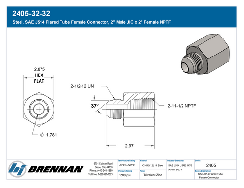 2405-32-32 | Connector | Brennan
