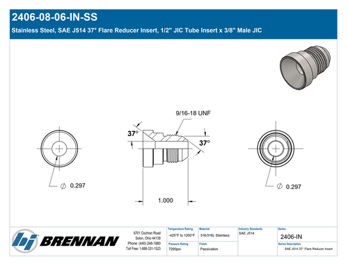 2406-08-06-IN-SS | Reducer Insert | Brennan