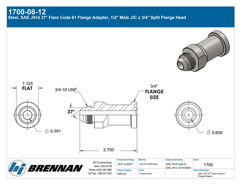 1700-08-12 | Male Adapter | Brennan
