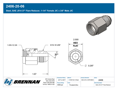 2406-20-06 | Reducer | Brennan
