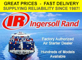 Factory-authorized Ingersoll Rand air starter distributor