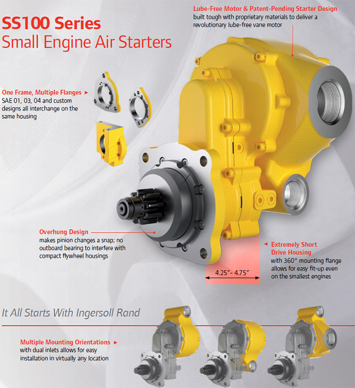 Ingersoll Rand SS100 Air Starter Highlights