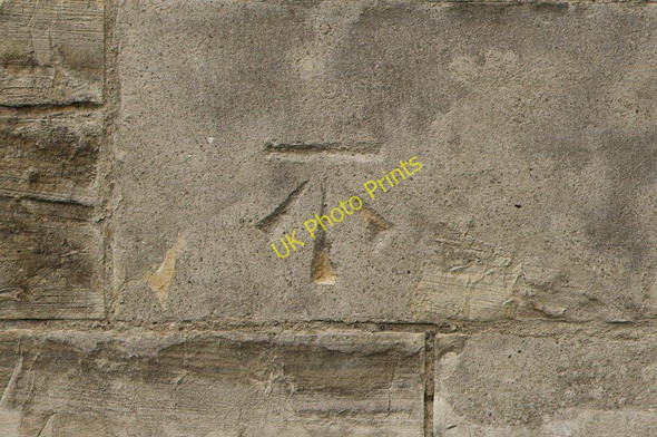 Photo 6"x4" Cut Bench Mark (close-up) Harrogate c2010