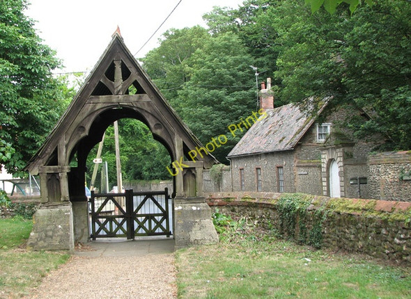Photo 6"x4" St Mary's church in Docking - lych gate Docking c2010