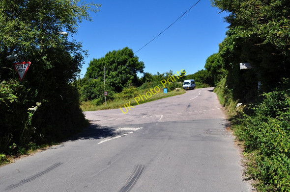 Photo 6"x4" The road from Lee Cross meets the road from Slade to Lee at Lincombe Ilfracombe c2010