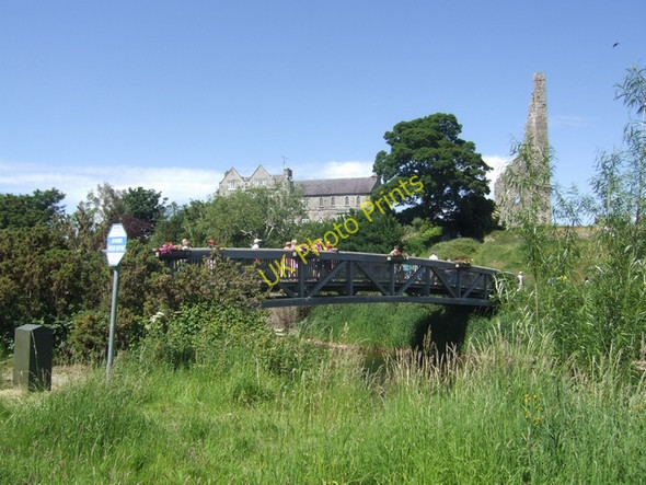 Photo 6"x4" Footbridge over the River Boyne Trim c2010